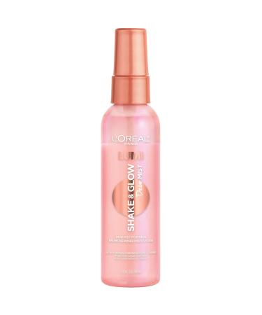 L'Oreal Paris Makeup LUMI Shake and Glow Dew Mist, Hydrating and Soothing Face Mist, Prep and Set Makeup, Energizes Skin with a Healthy Boost of Hydration, Natural Finish, 3 fl oz. 3 Fl Oz (Pack of 1)
