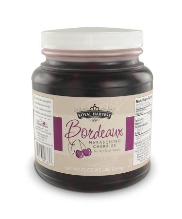 Royal Harvest Bordeaux Maraschino Cherries with Stems 72oz - Premium Quality 4.5lb Jar (Pack of 1) - Buy Online on GoSupps.com