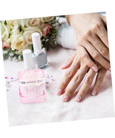 VINTORKY Nail Art Brush Cup Art Plate Crystal Glass Pink Square 5.70X5.40X5.40CM Pink - Buy Online on GoSupps.com