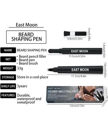 AIBYKS 5 PCs Bartfill Pin for Men | Waterproof 4-Top Beard Pencil Kit & Brush | Long-Lasting Sweatproof Facial Care for Business & Travel - Buy Online on GoSupps.com