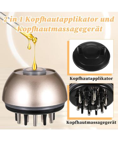 Scalp Massage Brush & 2-in-1 Hair Applicator - Essential Oil Serum & Head Massage Device for Hair Treatment - Buy Online on GoSupps.com
