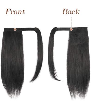 FESHFEN Synthetic Straight Ponytail Extension 14 Natural Black - Clip in Hairpiece for Women/Girls - Buy Online on GoSupps.com