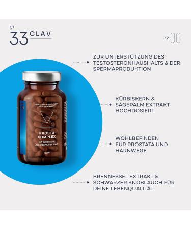 N 33 Prosta - Prostate Support Capsules with Saw Palmetto Black Garlic & Pumpkin Seed - 120 Count for Optimal Health - Buy Online on GoSupps.com
