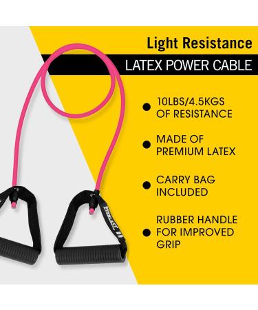 Everlast FIT Light Power Cable - Light Resistance Exercise Band Premium Latex Door Anchor Rubber Handles Carry Bag Included - Muscle Repair at-Home Gym Strength Training Flexibility - Buy Online on GoSupps.com