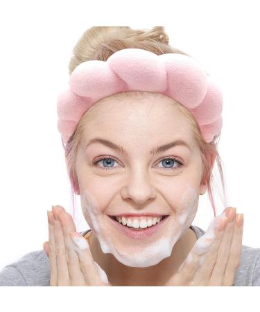 Zkptops Spa Headband for Women - Padded Soft Hairband for Makeup, Skincare & Washing Face - Non Slip Hair Accessory - Pink - Buy Online on GoSupps.com