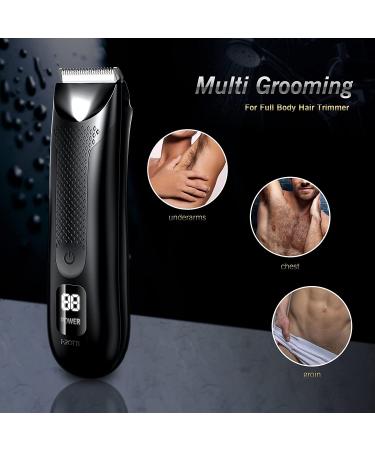 Men's Electric Body Trimmer with LED Display & Ceramic Blade Heads - Buy Online on GoSupps.com