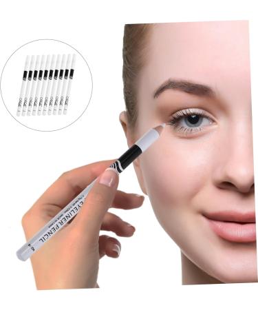 BIUDECO 40 Pcs Lying Silkworm Eyeliner Eyeshadow Pen Brow Pencil Highlight Pencil Gel White Wooden Pole - Buy Online on GoSupps.com