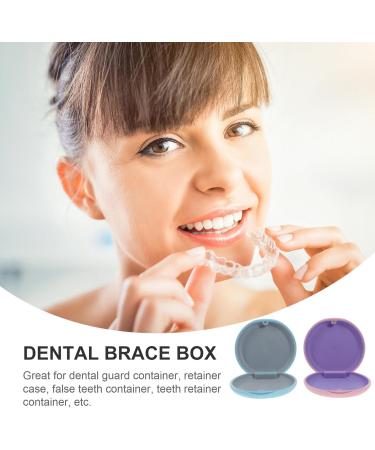 Fomiyes Silicone Tooth Clip Holder - 2pcs Orthodontic Retainer Box in Pink & Sky Blue | Durable Prosthesis Case 8.5x5.5cm & 5x2.5cm for International Shipping - Buy Online on GoSupps.com