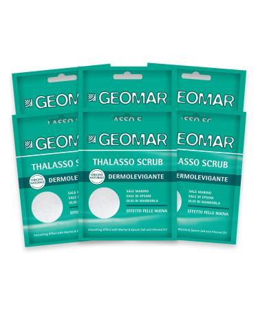 Geomar GEOMAR | Thalasso Dermolising Body Scrub New Skin Effect with Sea Salt Epsom Salt Almond Oil Made in Italy 6 x 85g