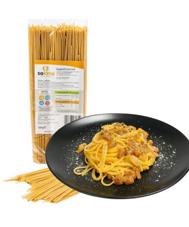 SOKETO Spaghetti Cheto Zero Carbohydrates 500 GR for Keto or Low Carb-Sol Diet 4 Carbs and 0.2 g Sugars Per Serving