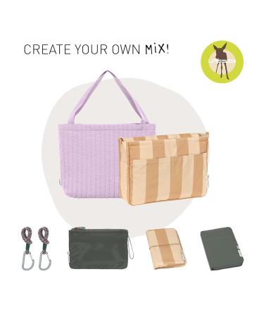 L SSIG Baby Changing Bag Shopper - Stylish Cotton Lavender Purple with Stroller Attachment for Easy Travel - Buy Online on GoSupps.com