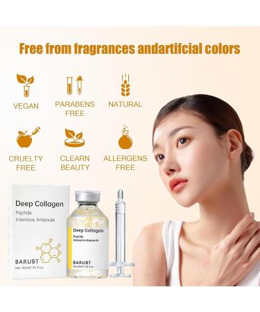 Deep Collagen Silk Peptide Lifting Ampoule Serum Silk Peptide Intensive Lifting Ampoule Facial Essence Intensive Firming Wrinkle-Smoothing Hydrating Non-Greasy Gentle Formul (40ml/1.35fl.oz) - Buy Online on GoSupps.com