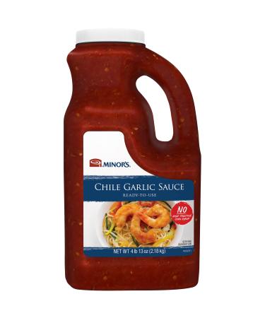 Minor's Spicy Chili Garlic Sauce and Hot Sauce, Shelf Stable Marinade, 4 lb 13 oz Bulk Bottle (Packaging May Vary)