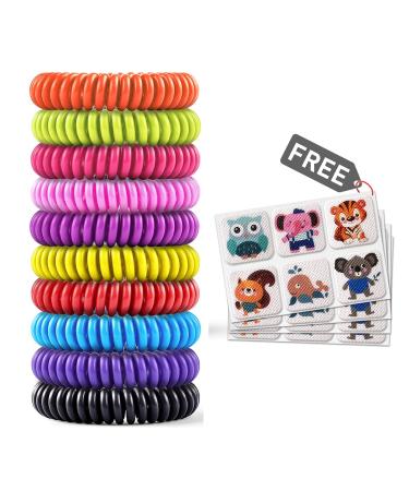 20 Pack Mosquito Bracelets with 4 patches - Waterproof Wrist Bands for Kids & Adults Natural Deet-free Resealable - Buy Online on GoSupps.com