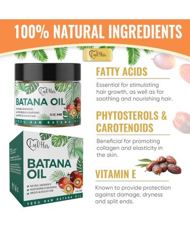LuvHer Raw Batana Oil for Hair Growth | 100% Organic Dr. Sebi Batana Oil | 12oz Pure Unrefined Conditioner for Thicker Hair & Hair Loss Prevention - Buy Online on GoSupps.com