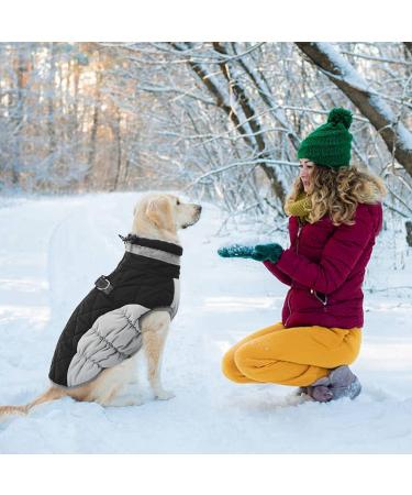 OUOBOB Dog Winter Jacket - Waterproof Reflective Coat for Small Medium Large Dogs - Warm Fleece Apparel with Zipper Closure - Cold Weather Pet Garment - Buy Online on GoSupps.com