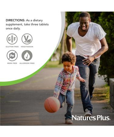 NaturesPlus Source of Life No Iron - 90 Tablets - Multivitamin & Mineral Supplement with Vitamin D3 - Supports Natural Energy & Well-Being - Gluten Free Vegetarian - 30 Servings 90 Count (Pack of 1) - Buy Online on GoSupps.com