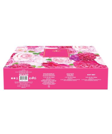 Hybrid & Company Women Rose Pink 3 Pcs Gift Set 50ml-Perfume&100ml-Mist&80ml-Shower Gel - Buy Online on GoSupps.com