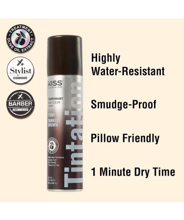 Kiss Root Cover Up Gray Concealer Spray Tintation Temporary Hair Color Spray Root Touch Up Spray Hair Dye 2.82 oz. 2 PACK (Dark Brown) 2 Pack-Darkest Brown - Buy Online on GoSupps.com