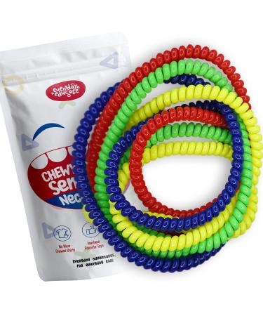 Chew Necklace Sensory for Boys and Girls - Durable Chewing Necklace for Kids with Autism ADHD - Oral Chew Toy - Biting Teething Needs - Sensory Chewy Dewey (4)