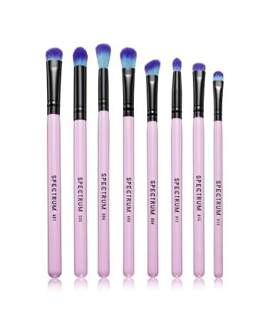 Essential 8 Piece Pink Eye Makeup Brush Set | Spectrum Professional Brushes with Soft Synthetic Bristles - Angled & Precise - Buy Online on GoSupps.com