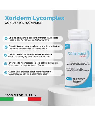 XORIDERM LYCOMPLEX Nutritional Supplement Useful for Maintaining Normal Skin | Soothing and Protective Action | 30 Capsules - Buy Online on GoSupps.com