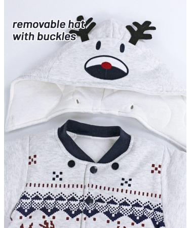 Vine Baby Clothes Hooded Romper Thicken Jumpsuit Outfit | Unisex Cotton Cute Outfit 9 Months - Buy Online on GoSupps.com