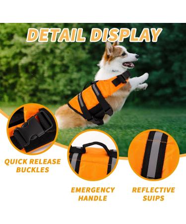 Dog Chimney Reflective Life Jacket | Adjustable Dog Lifeguard Vest | Pet Floating Swimming Jacket with Rescue Handle | Summer Pool & Boating Swimwear (M) - Buy Online on GoSupps.com