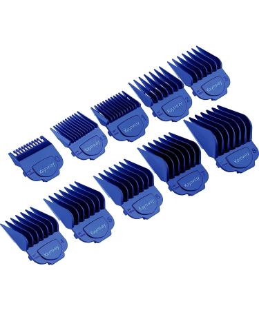 for Andis Magnetic Clipper Guards KAYNWAY Professional Upgrade Magnetic Clippers Guards Comb Guides Set for Andis Master Clipper 10PCS (Blue)