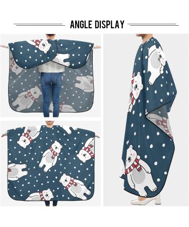 Waterproof Barber Cape - Cute Polar Bear & Cheetah Haircut Bib for Men & Women | Unisex Hair Cutting Cape (8rp1a - Buy Online on GoSupps.com