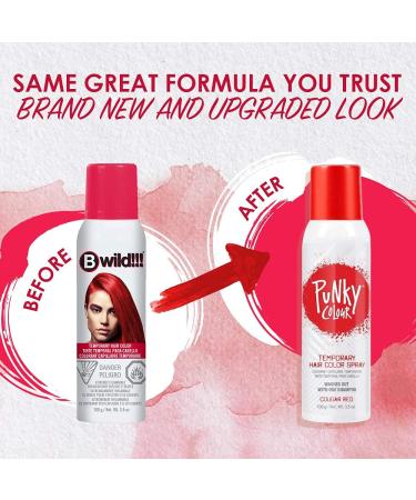 Punky Temporary Hair Color Spray Cougar Red 3.5 oz 2-Pack - Instant Vivid Hair Dye - Non-Damaging Formula - Buy Online on GoSupps.com