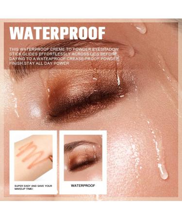 Eyeshadow Stick 2 in 1 Glitter Eyeshadow Pencil Waterproof Long-lasting Eyeshadow Brightener Smooth Shimmer Stick with Soft Brush for Eye Makeup (#01) - Buy Online on GoSupps.com