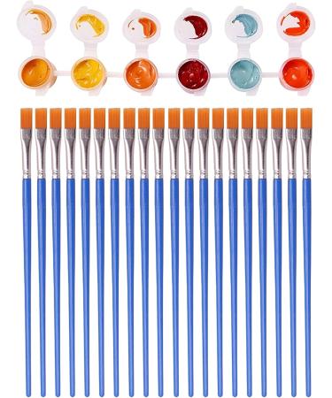 20 Strips 120 Pots Empty Paint Strips with Lids & 20 Paint Brushes - Arts Crafts Supplies for Kids & Schools (3ml/0.1oz) - Buy Online on GoSupps.com
