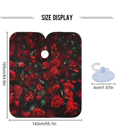 Bolaz Waterproof Barber Cape - Floral Red Rose Hair Cutting Cape for Men & Unisex | Multicolor One Size - Buy Online on GoSupps.com