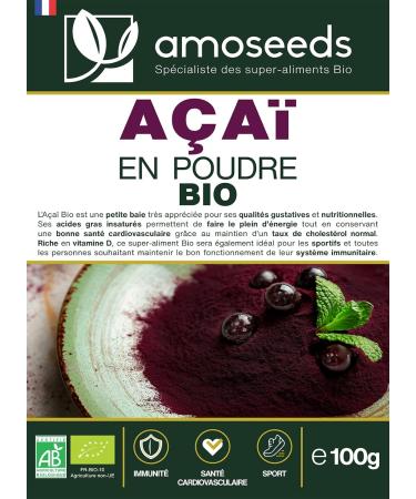 Organic Acai Powder 100G | Antioxidant Vitality | Superior Quality No Sugar Added - Buy Online on GoSupps.com