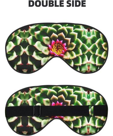SSIMOO Blooming Cactus Flower Double-Sided Eye Mask | Soft Light Blocking | Enhance Sleep Quality | International Shipping - Buy Online on GoSupps.com