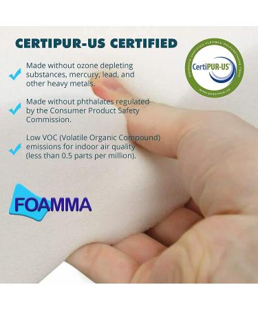 FOAMMA 2x18x18 HD Upholstery Foam - 4-Pack High Density Foam for Chair Cushions & Seat Replacement - Buy Online on GoSupps.com