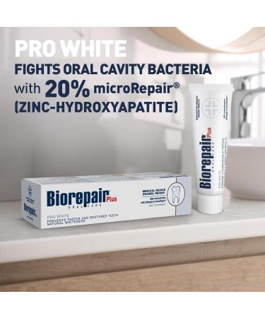 Biorepair Pro Plus White Toothpaste 75ml - Achieve a Natural White Smile | International Shipping Available - Buy Online on GoSupps.com