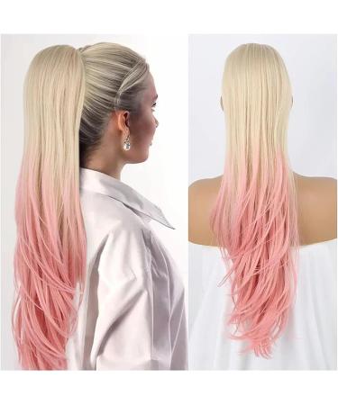 Ponytail Extensions 26 Inch Long Natural Wavy Drawstring Straight Hair Fake Tail Synthetic Hairpiece for Women Daily Use party Ponytail Extensions for Women(Blonde) 26inch Blonde - Buy Online on GoSupps.com