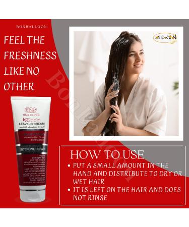 Eva Hair Keratin Leave-In Cream 6.76 oz - Nourishes & Strengthens Damaged Hair - Buy Online on GoSupps.com