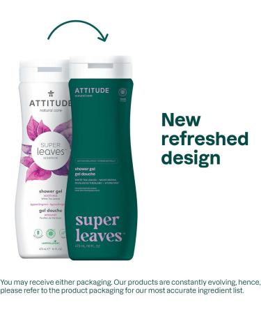 Super Leaves Shower Gel - 16 fl oz White Tea Scented Body Wash | Pack of 2 with Westlake Art Bath Sponge - Refreshing Plant-Based Moisturizer - Buy Online on GoSupps.com