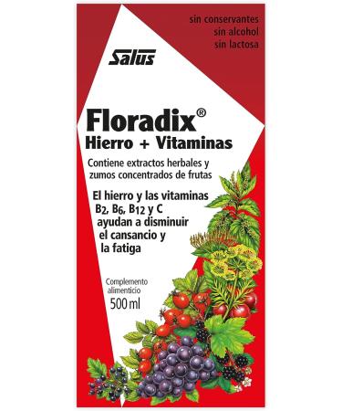 Flora Floradix Iron + Herbs Liquid Supplement - 17 fl oz (500mL) - Buy Online on GoSupps.com
