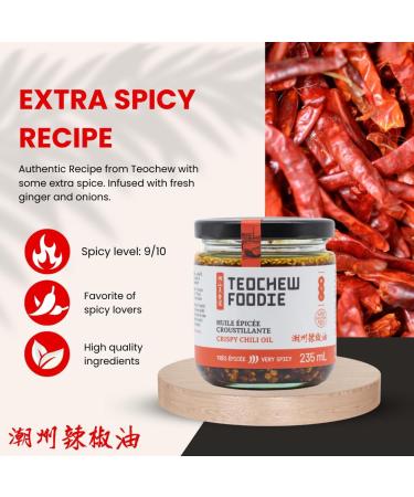Crispy Chili Oil Handcrafted and Family-Made Infused with Ginger Onions and Unique Chinese Spices - Rich & Deep Flavor Quality Ingredients - No MSG Vegan and Gluten Free Very Spicy - Buy Online on GoSupps.com