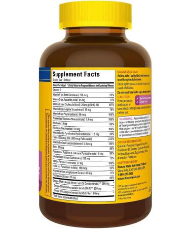 Nature Made Prenatal Multi + DHA Softgels Bundle with Long Glacier Pill Organizer - 150 Count  Small Cute Pill Container for Vitamins  Fish Oils  Supplements - Buy Online on GoSupps.com