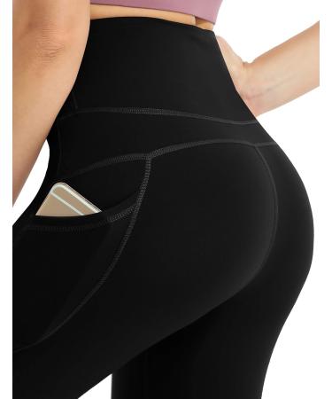 Persit Women's High Waist Yoga Leggings with Pockets - Opaque Sports Pants M Black | Comfortable & Stylish Activewear - Shop Internationally! - Buy Online on GoSupps.com