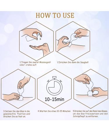 High-Quality Glass Cupping Set - 5 Piece Blue Cupping Glasses with TPU Suction for Relaxation & Wellness - Effective Fascia Scraping - Buy Online on GoSupps.com