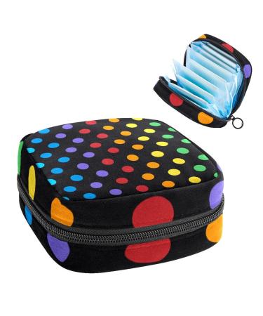 Women's bonds Storage pockets Stillpad Halter Bunte Polka Dot Pattern Portable Period Kit Bag Feminine product bag for women girls color3