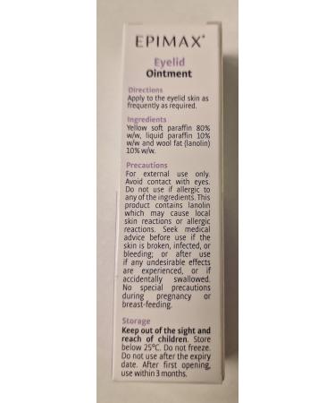 Epimax Eyelid Ointment-A Soothing moisturiser to Help Relieve eyelids That are Dry Itchy red and Flaky. Soothe Hydrate and Comfort Dry Skin Around The Delicate Eye Area - Buy Online on GoSupps.com