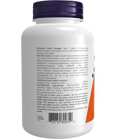 NOW Supplements L-Arginine 1000mg Tablets (120 Count) + Pygeum and Saw Palmetto Softgels (60 Count) - Buy Online on GoSupps.com