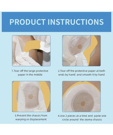 20 Pcs Hydrocolloid Skin Barrier Strips - Ostomy Supplies for Colostomy Bags - Waterproof Half Rings for Sealing Ostomy Bag - Buy Online on GoSupps.com